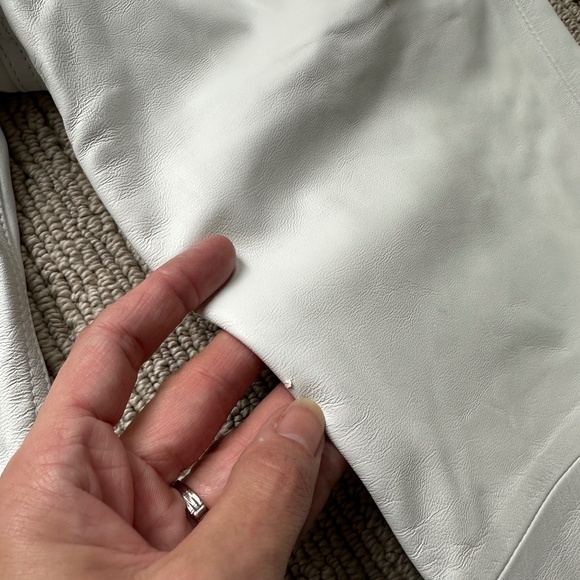 THE ATTICO Incredible Slimming Luxe White Leather Pants Sz 38 - Picture 4 of 9